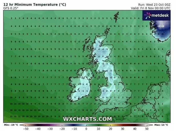 英国降雪预报：天气图显示北极暴风雪将在3